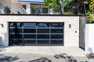Black Aluminum Glass Garage Door