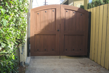 Redwood double gate.