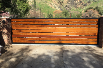 Sliding Gate with Ipe Wood Cover